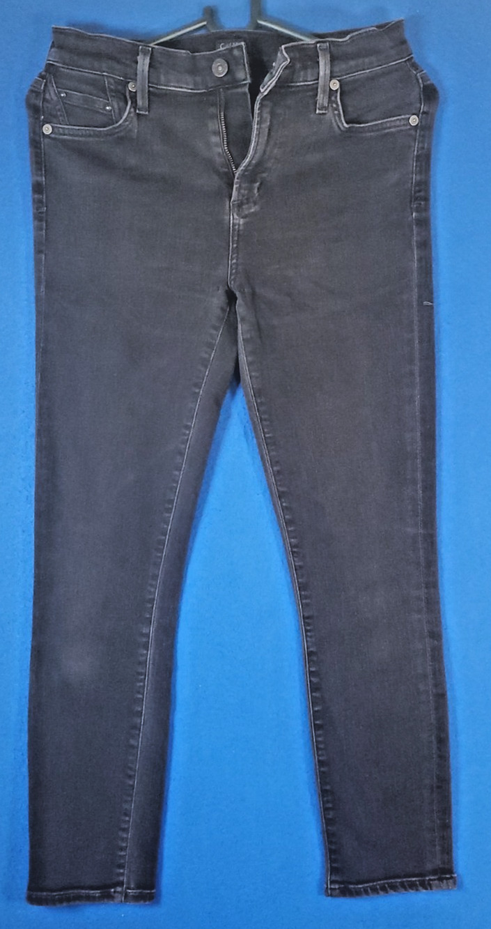 Citizens of Humanity Rocket Crop Jeans Sz 28 Black High Rise Skinny Ankle